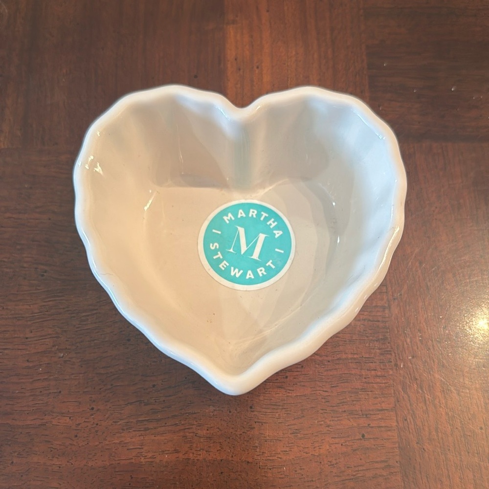 Martha Stewart 4" Heart Shaped Stoneware Baker Dish